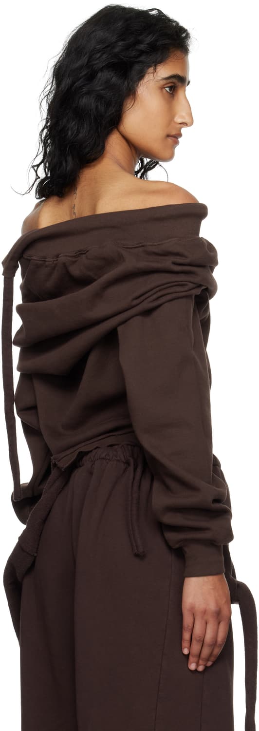 [M]오토링거 25fw SLOUCHY 오프숄더 니트/브라운 상품이미지3