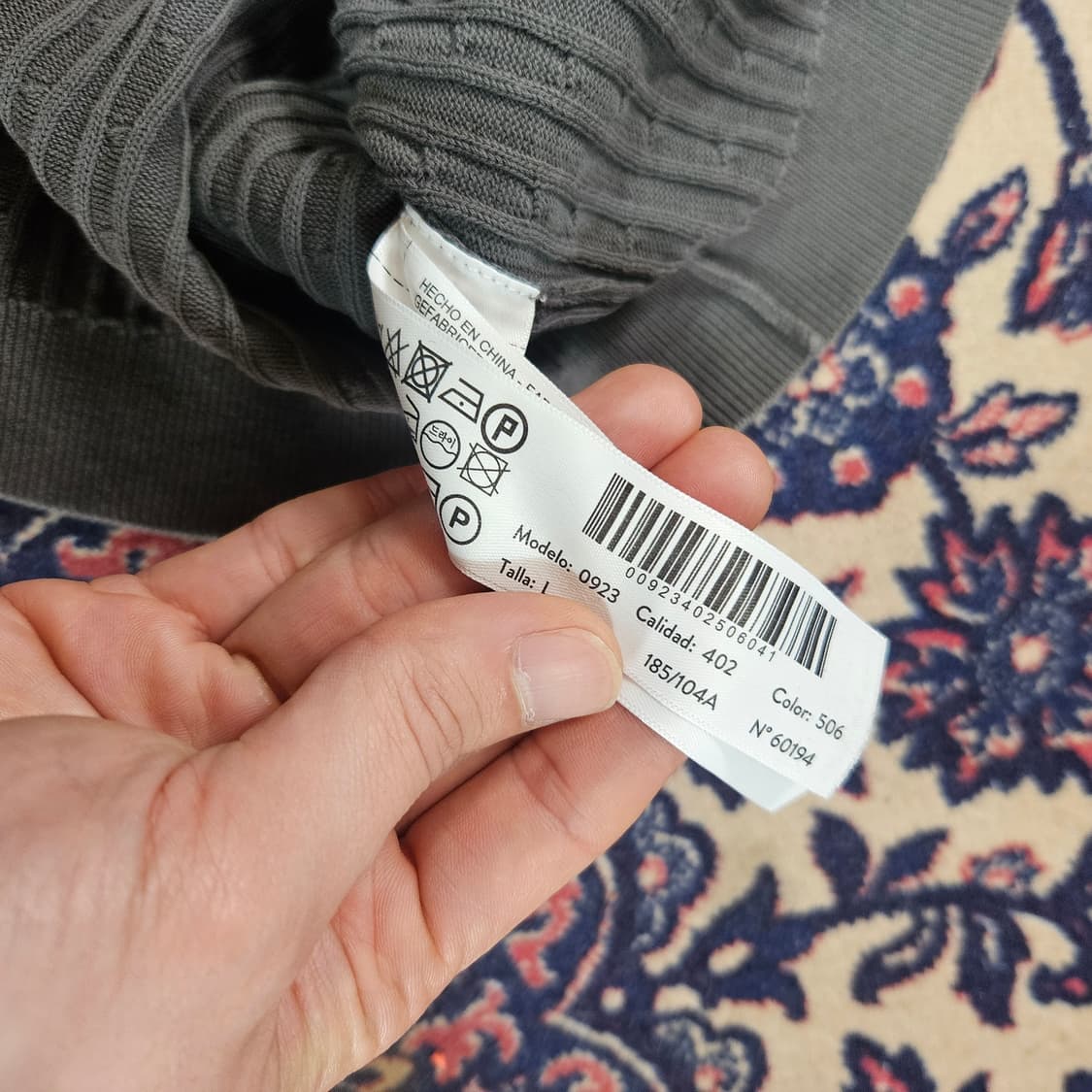 (미사용)마시모두띠 카키 3버튼 카라넥 반팔 니트 L 상품이미지8