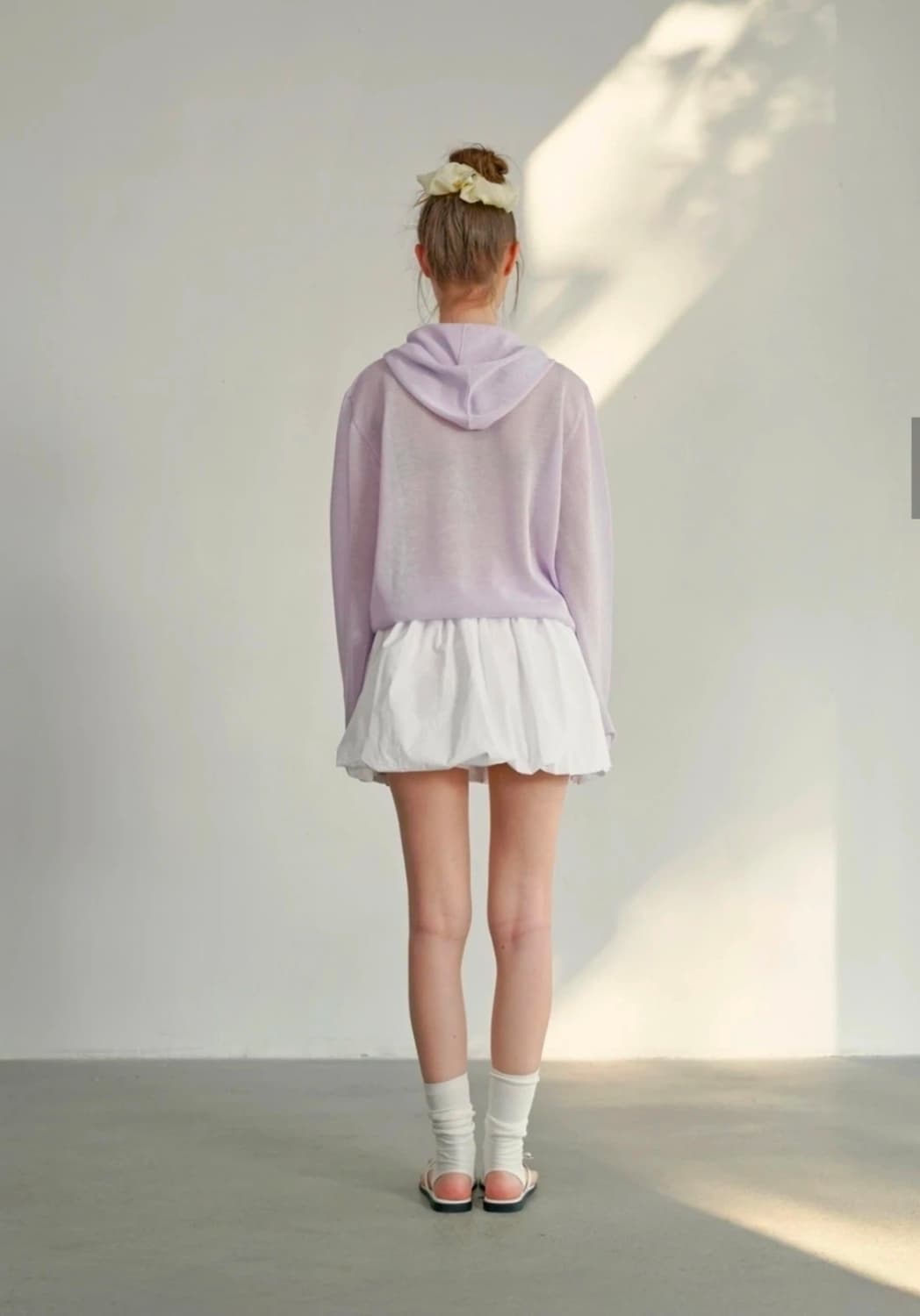 무드인사이드 우먼 사이드 리본 벌룬 미니 스커트 상품이미지5