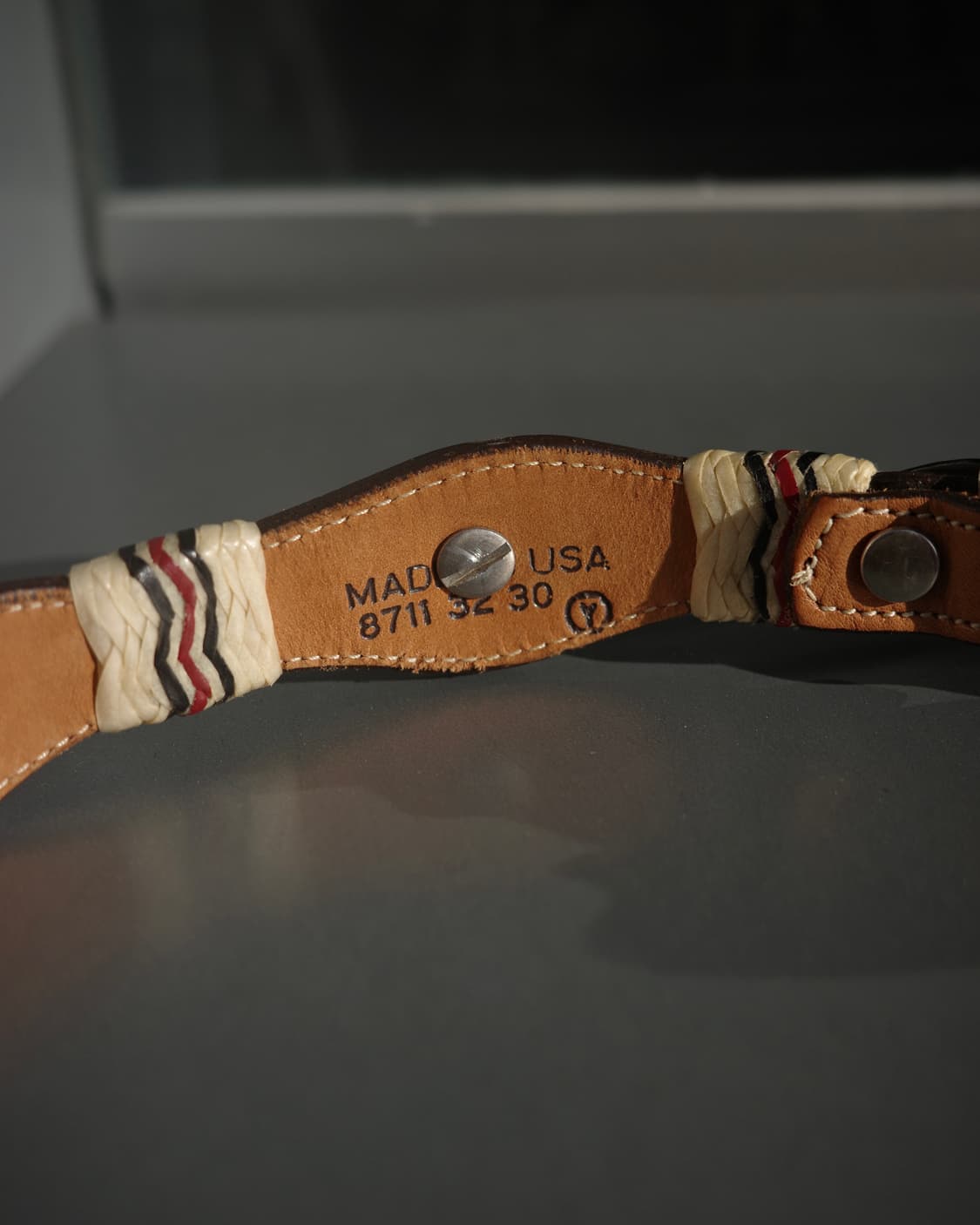 빈티지 휩 브레이드 웨스턴 툴링 벨트 상품이미지5