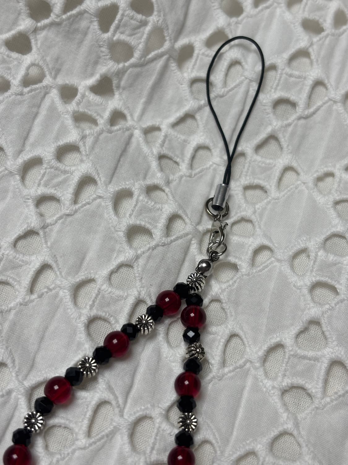 [핸드메이드] 코끼리 핸드폰 줄 키링 (빨강) 상품이미지3