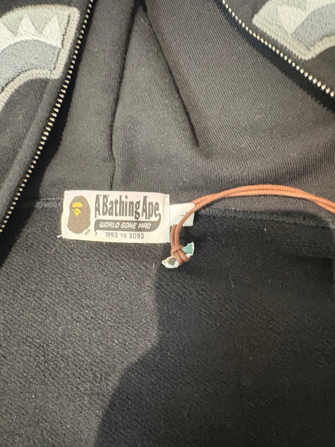 베이프 후드집업 블랙 샤크블랙 상품이미지4