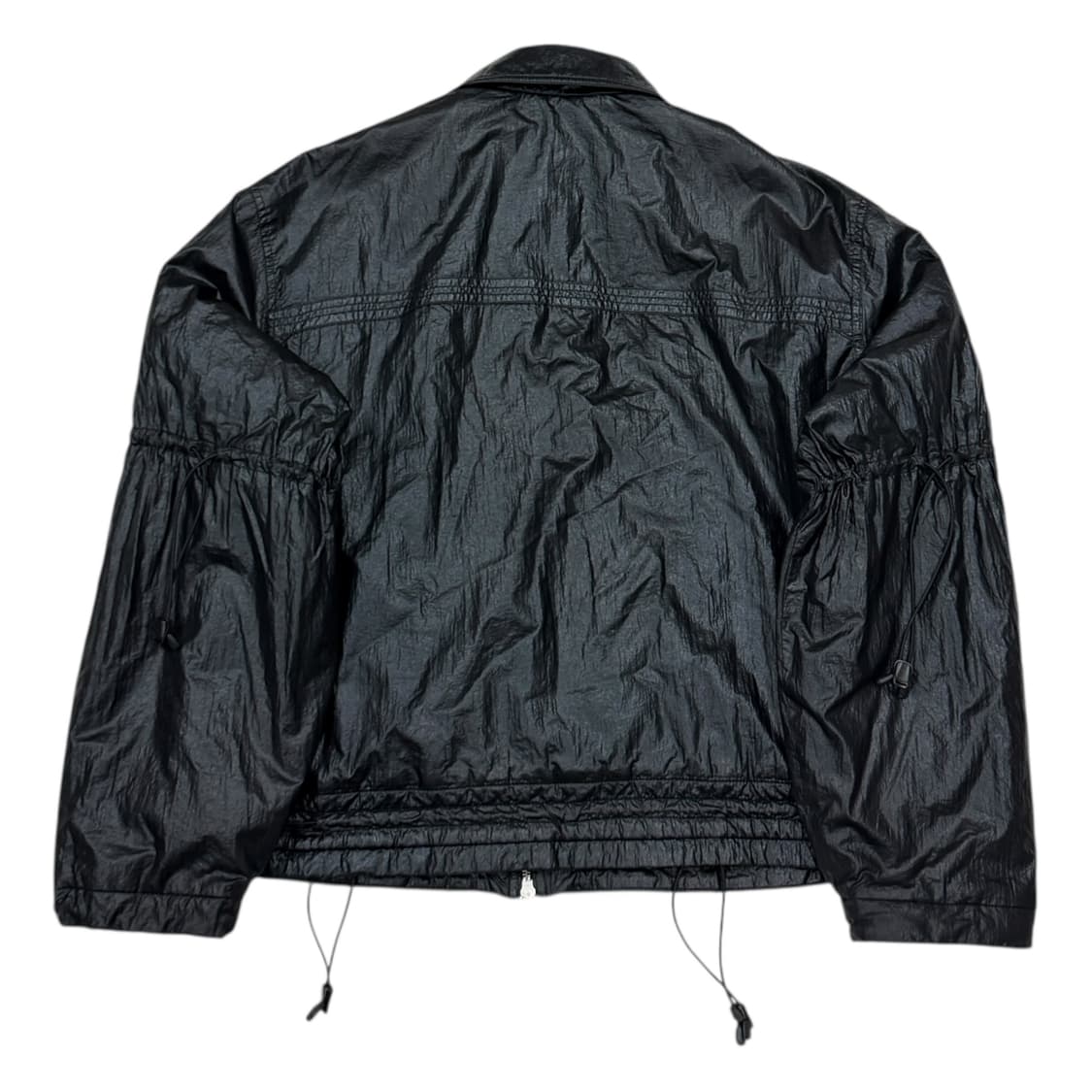 COOR 쿠어 액티브 드로스트링 포인티드 집업 자켓 블랙 M 상품이미지2