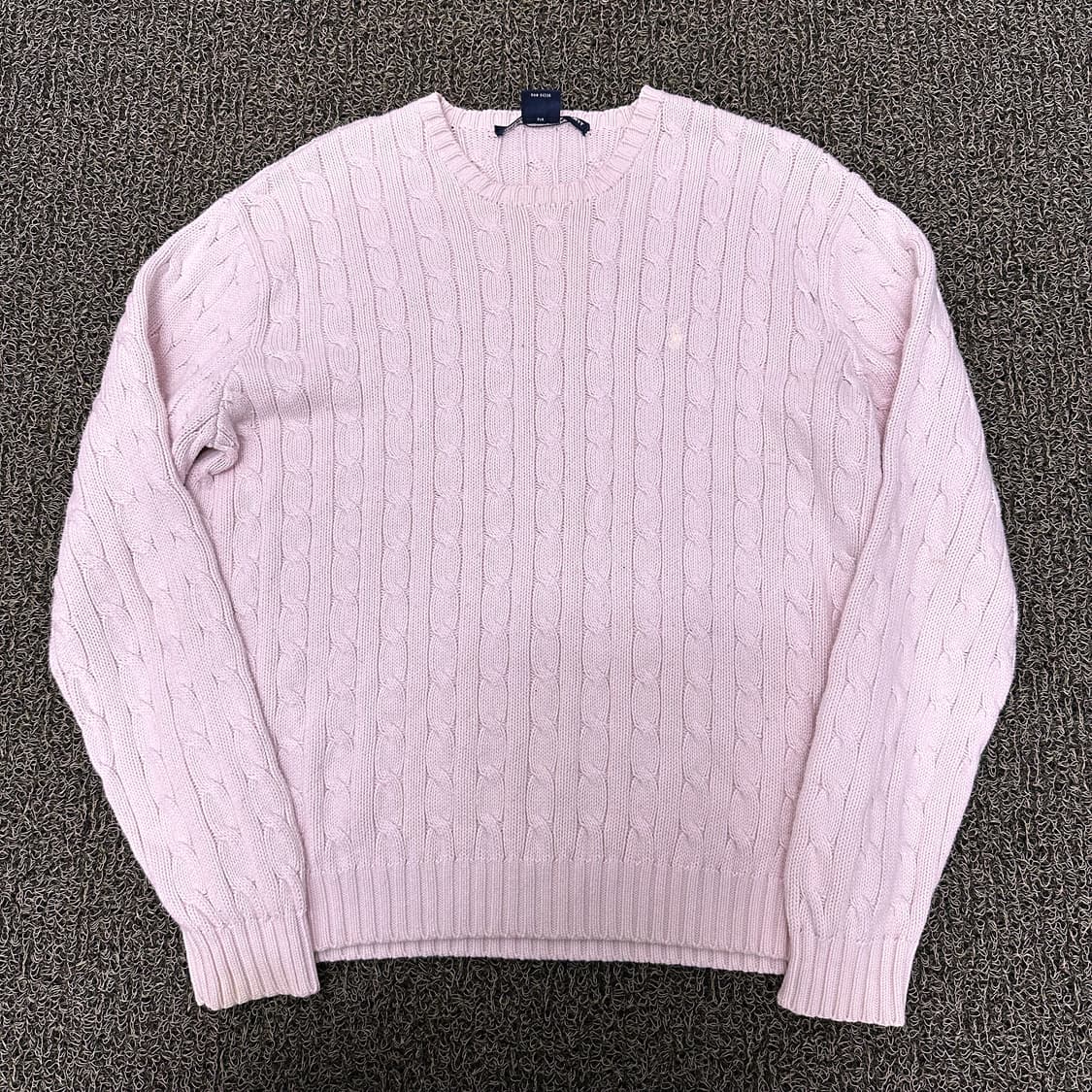 POLO 폴로 스포츠 여성 케이블 꽈배기 니트 핑크 L 상품이미지1