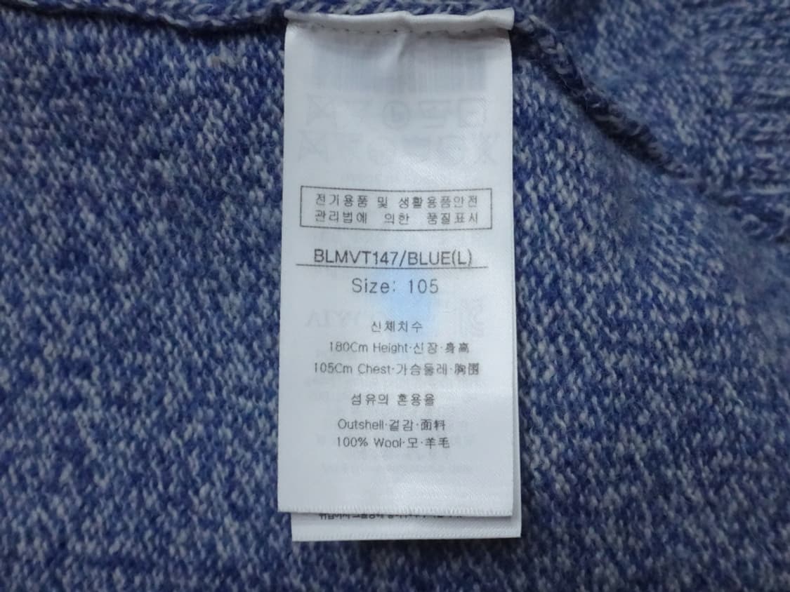 (XL/105) 루이까스텔 울 반집업 터틀넥 니트 조끼 상품이미지9