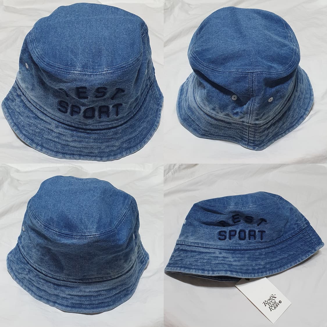 블루 진청 레스트앤레크레이션 벙거지 어부 데님 모자 상품이미지7