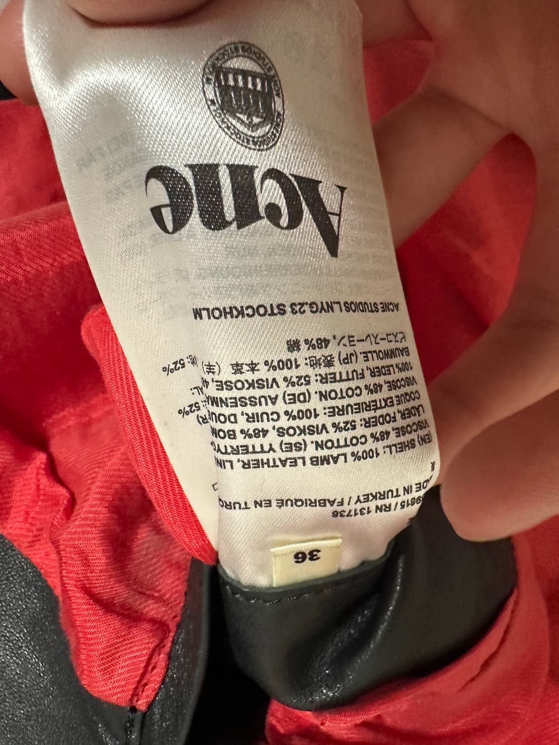 아크네스튜디오 레더 라이더 자켓 상품이미지3