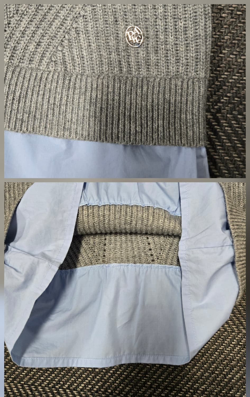 플랙진 여성 캐시미어 레이어드 니트티 상품이미지5