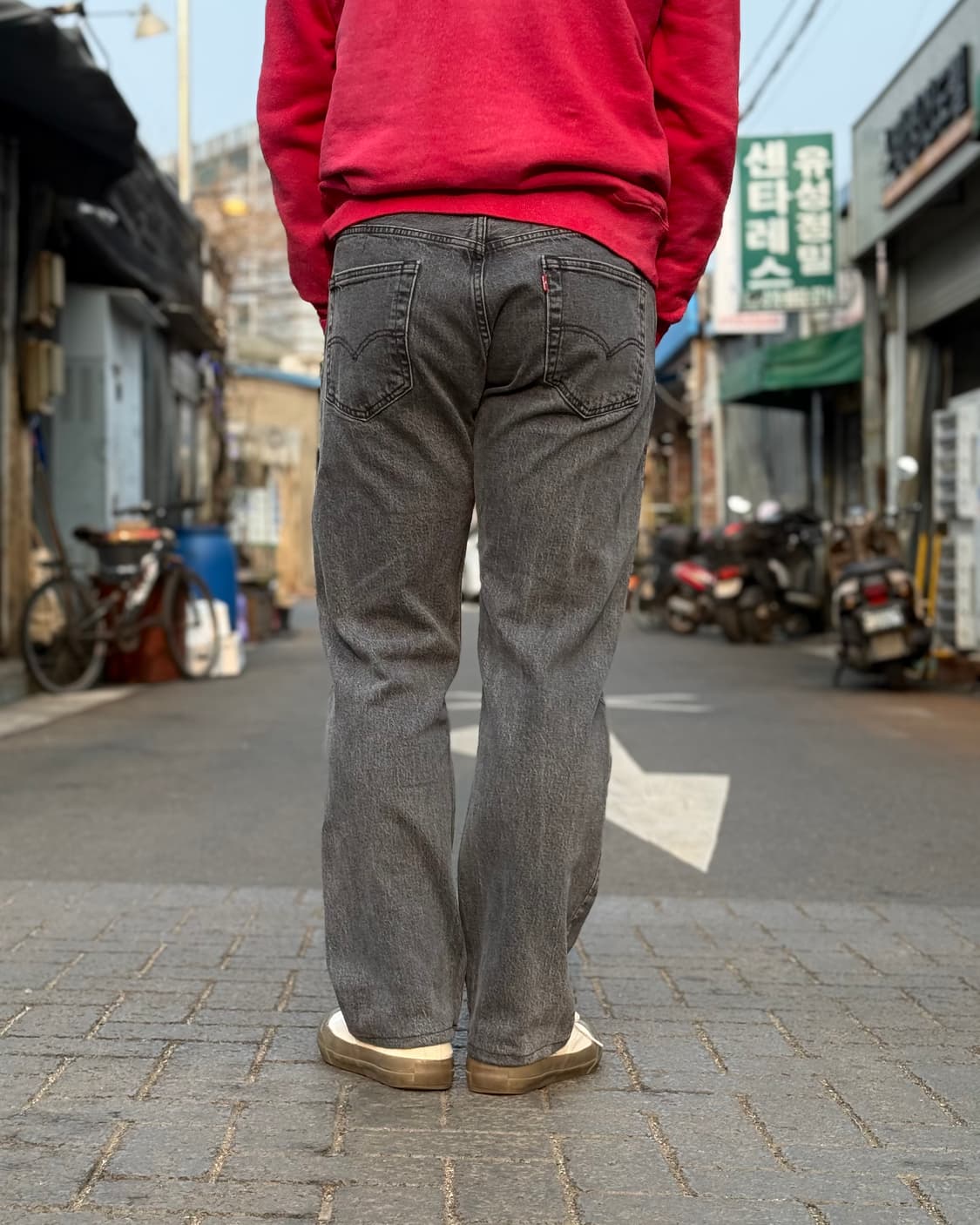 리바이스 501 93 스트레이트핏 그레이 데님 팬츠 34 상품이미지9