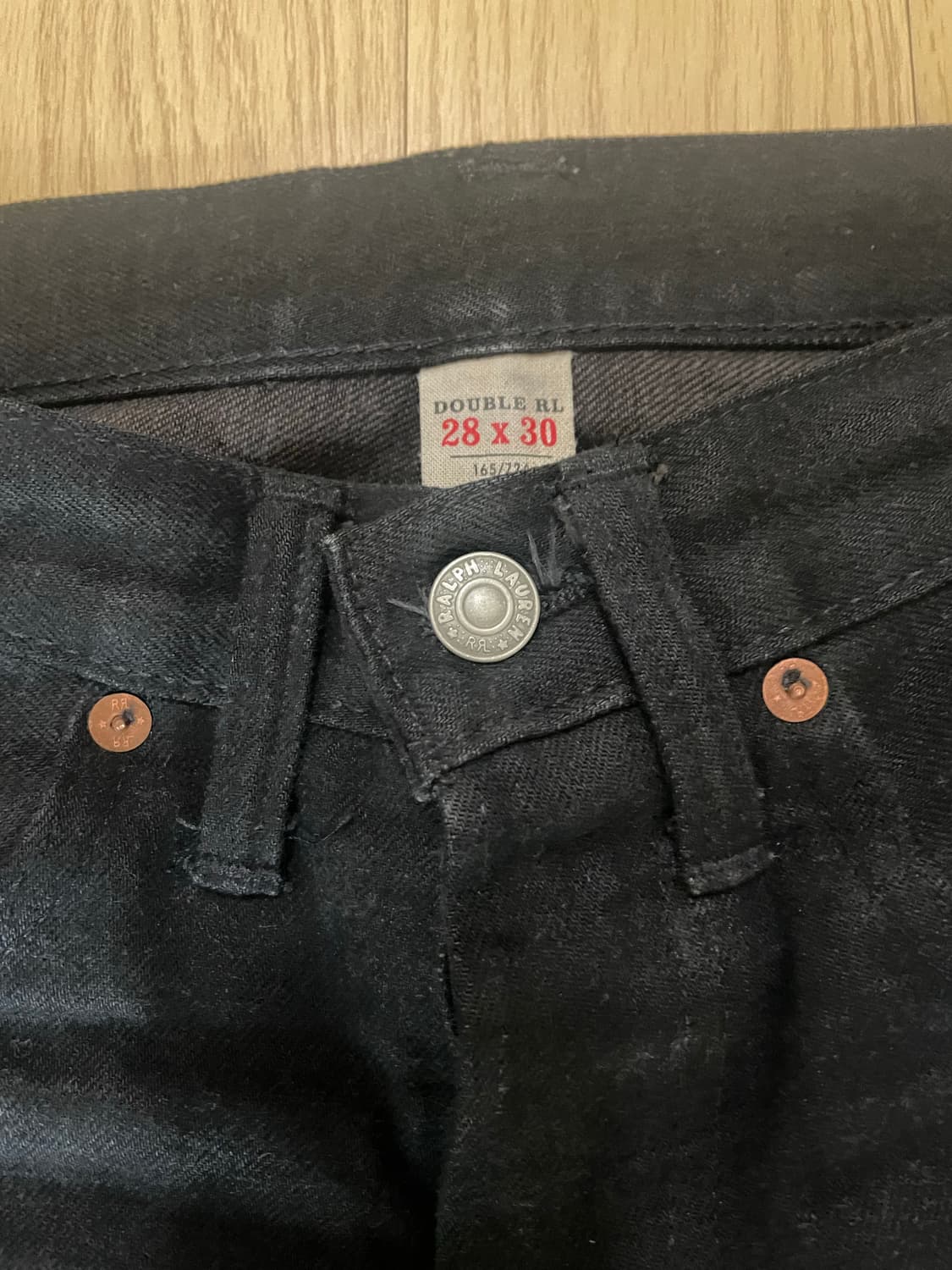 RRL 빈파포 블랙온블랙 28사이즈 상품이미지3