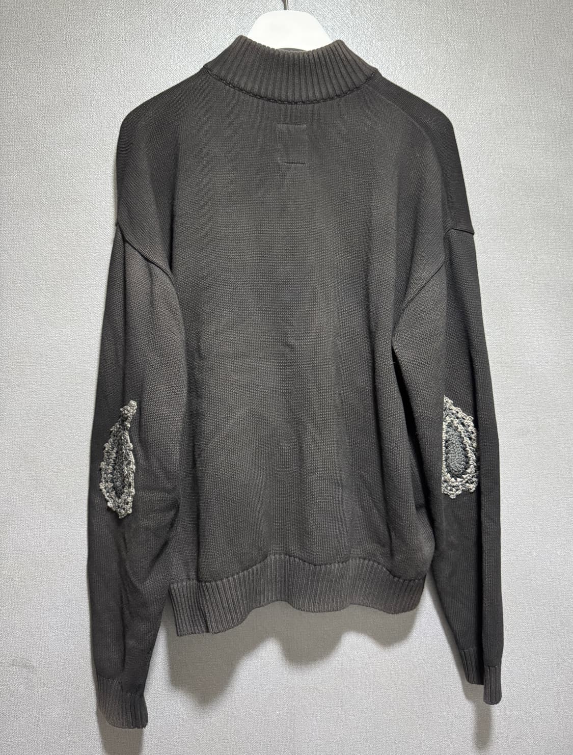 [4] 폴리테루 트랙 니트집업 차콜 상품이미지2