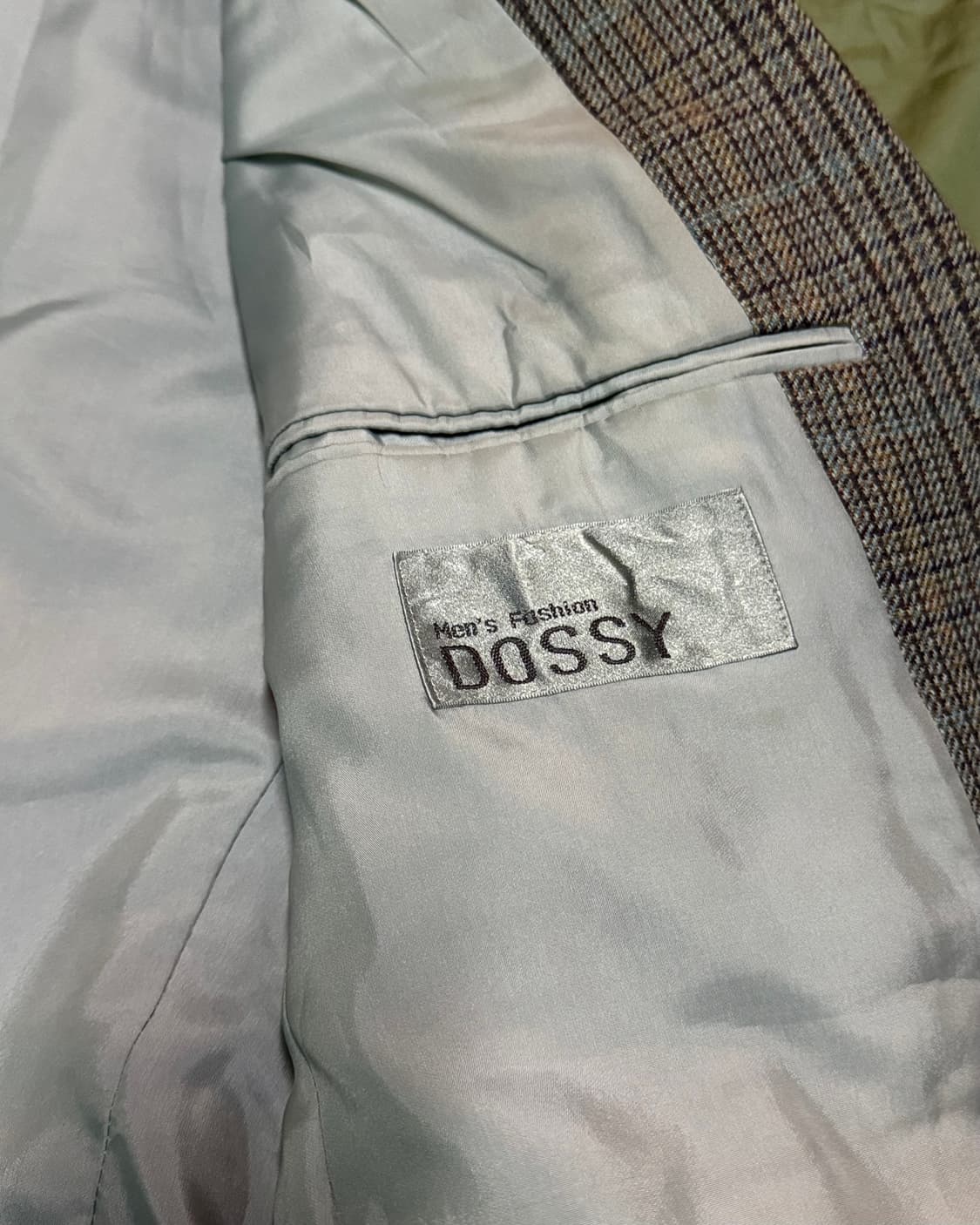 Dossy 코튼 블랜드 체크 테일러드 자켓 L 상품이미지4