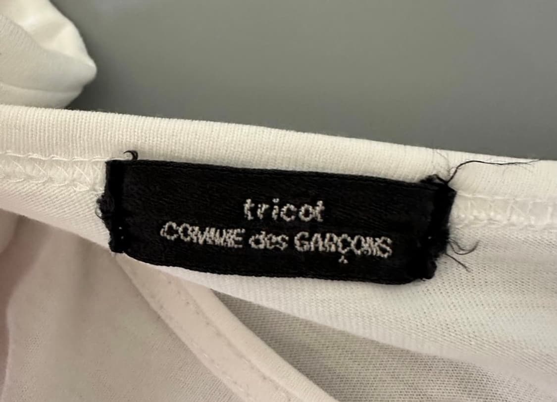 꼼데가르송 트리콧 comme des garcons로고 슬림핏 반팔 티셔츠 상품이미지4