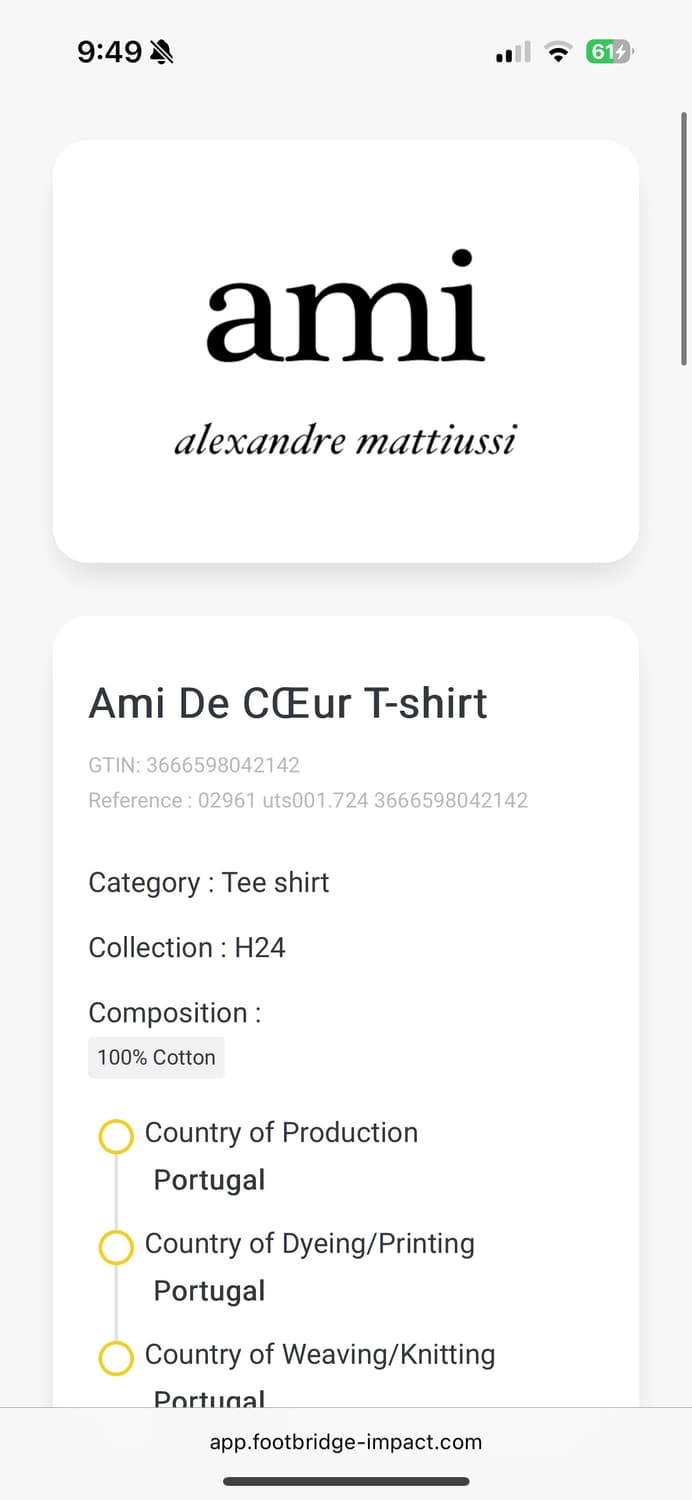 아미 정품 반팔 팝니다 (L) 상품이미지5
