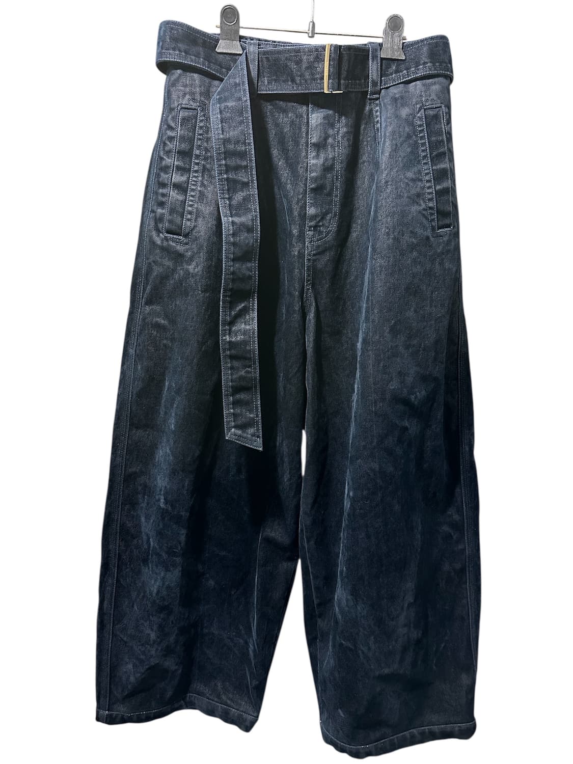 송지오옴므 커브드 와이드 벨티드 데님 네이비 76 상품이미지1