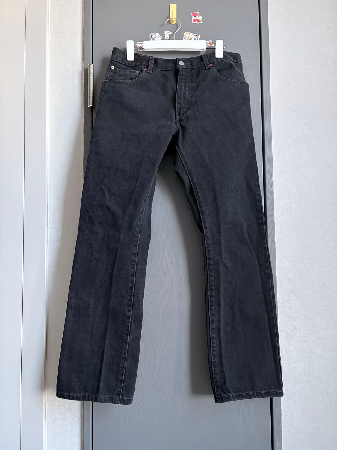 (33x32) 리바이스 517 부츠컷 블랙 데님 블랙진 상품이미지2