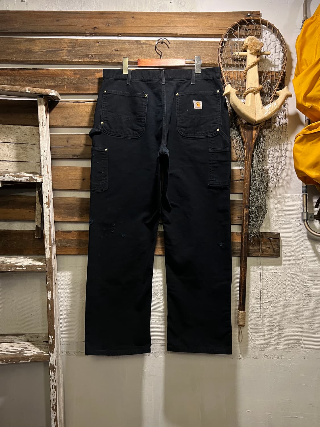 [36]칼하트 Made in USA 빈티지 데미지드 블랙 더블니 워크팬츠 상품이미지2