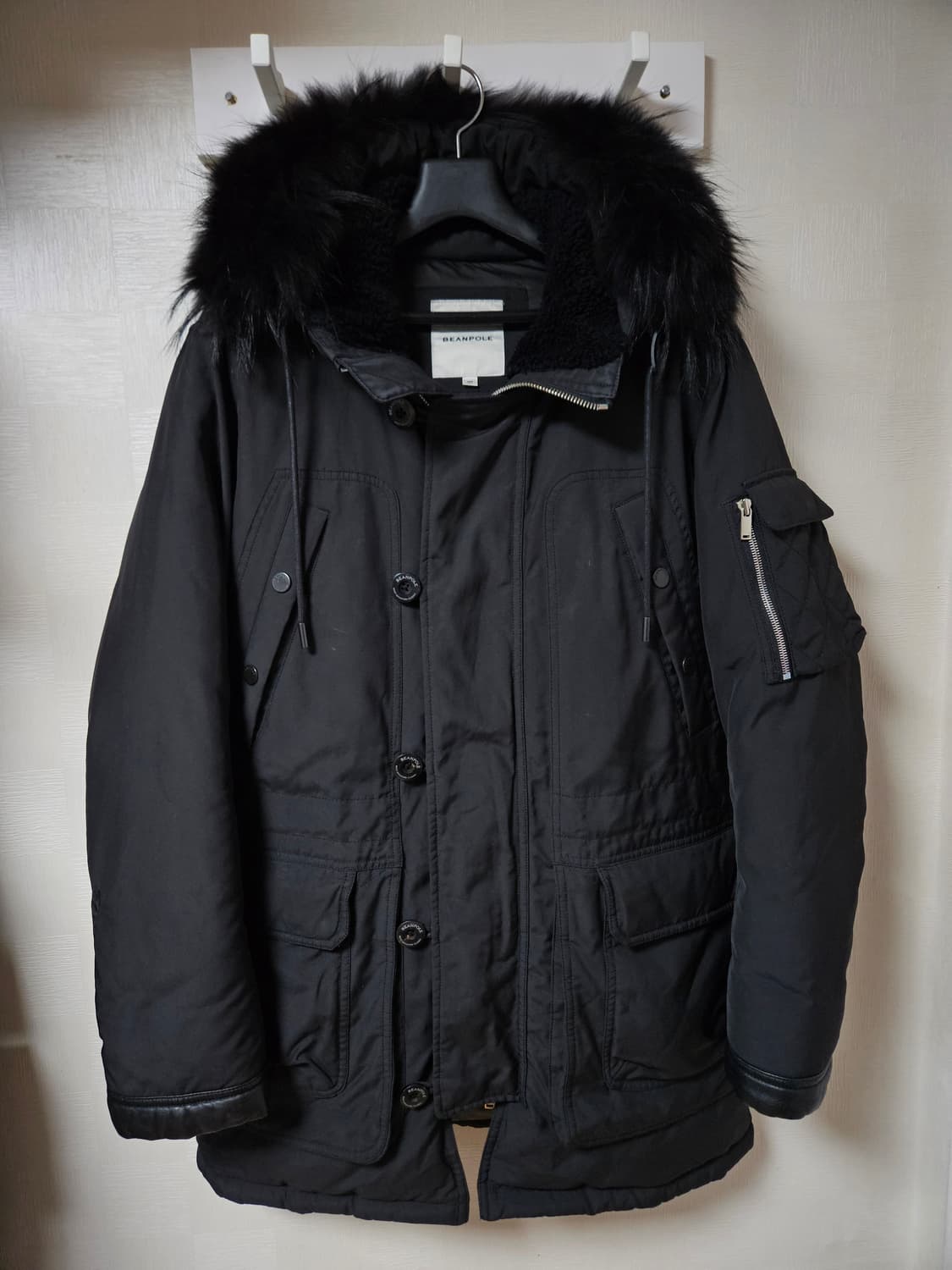 빈폴 N3B 퀄팅 레더 디테일 파카 구스다운 상품이미지1