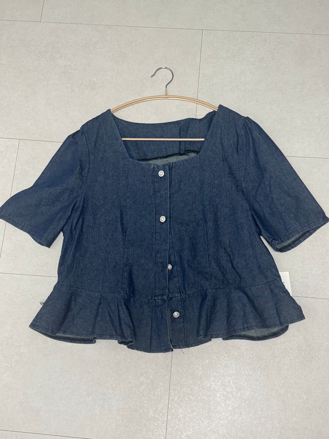 빈티지 청색 블라우스 상품이미지1