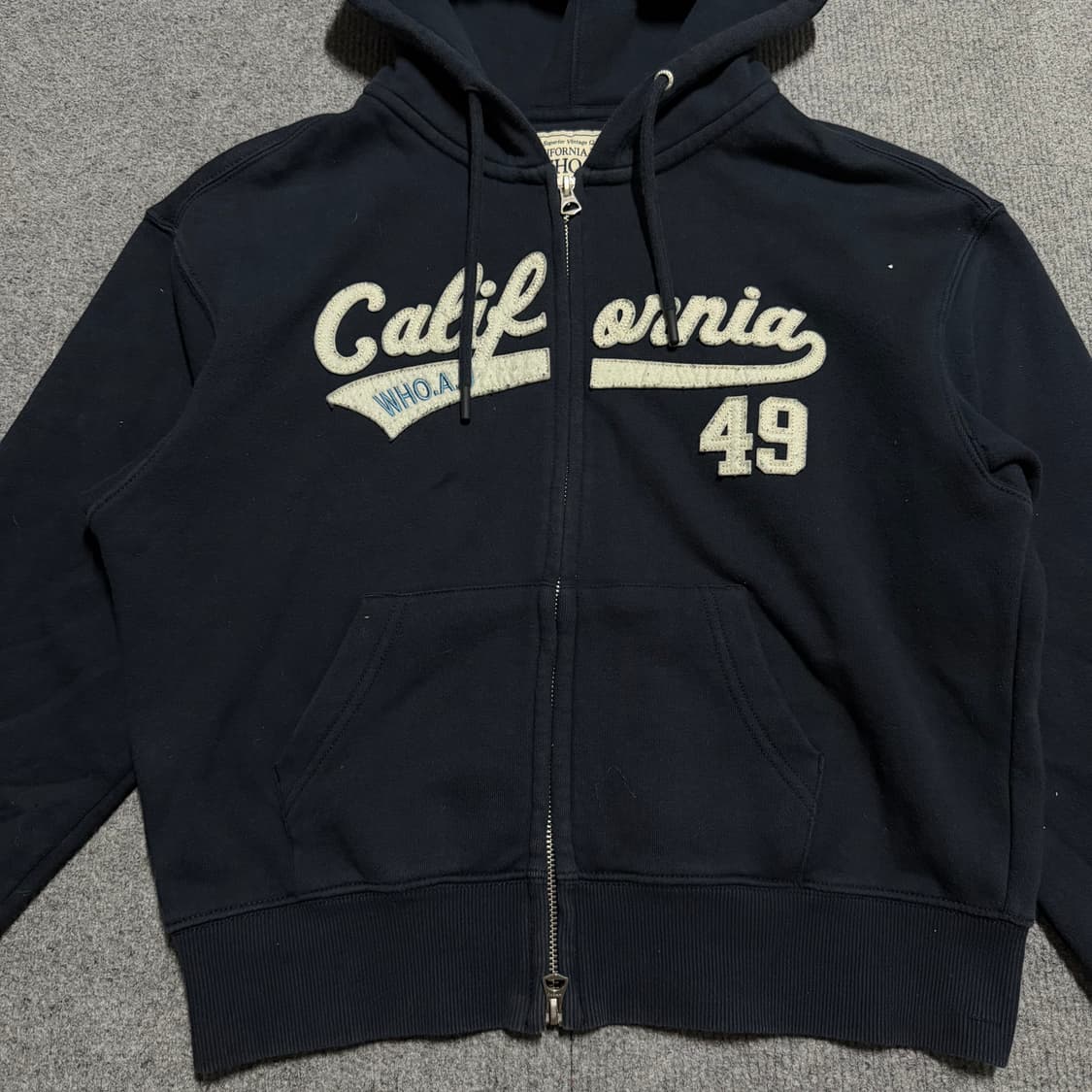 후아유 네이비 후드집업 S 상품이미지2