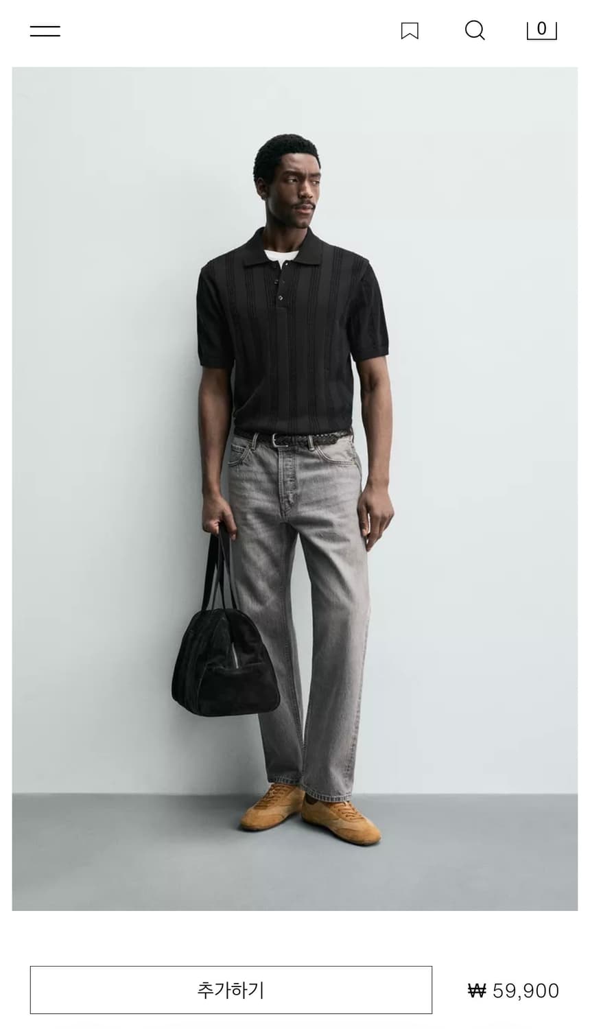zara 브라운 니트 폴로셔츠 l사이즈 상품이미지1