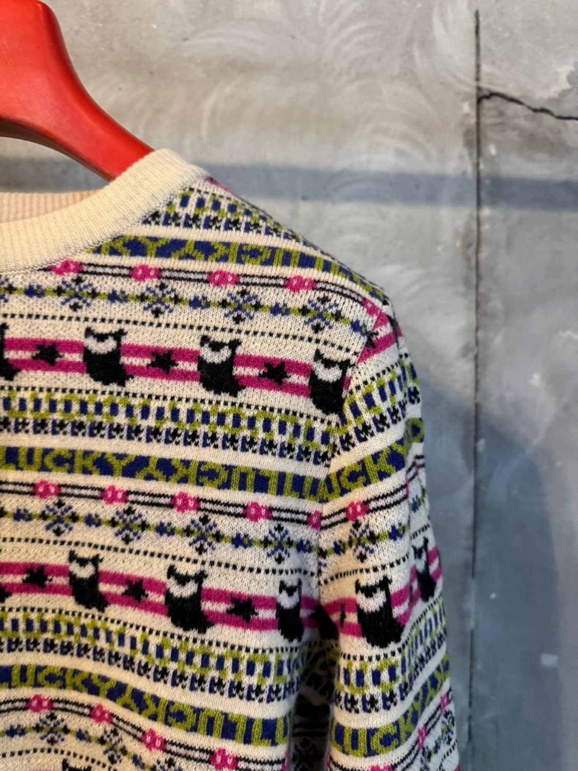 럭키슈에뜨 페어아일 램스울 니트 55~66 상품이미지4