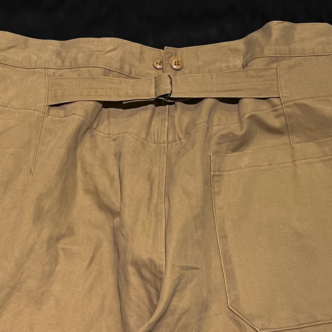코모리 버튼 팬츠 베이지 상품이미지4