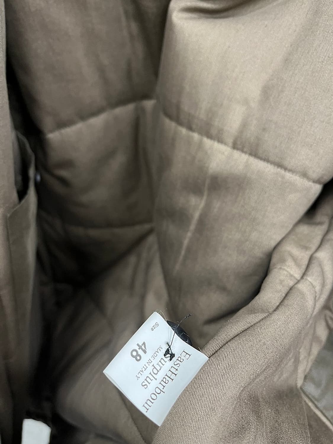 95-100)이스트하버서플러스 이태리 왁스 야상코트 상품이미지8