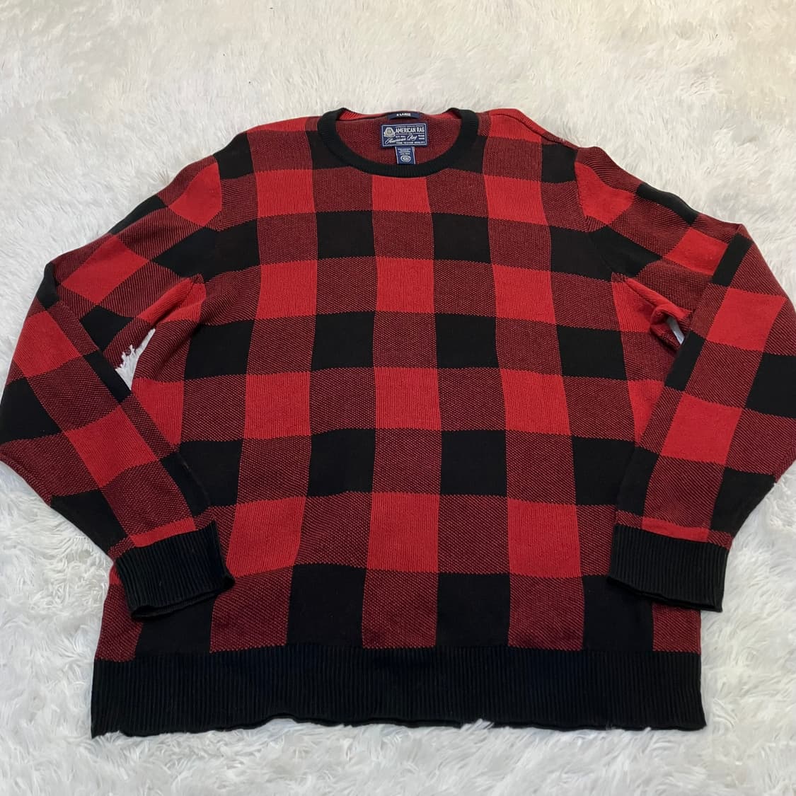 빈티지 레드 체크보드 니트 802 y2k 스트릿 갸루 펑키 일본빈티지 f 상품이미지3
