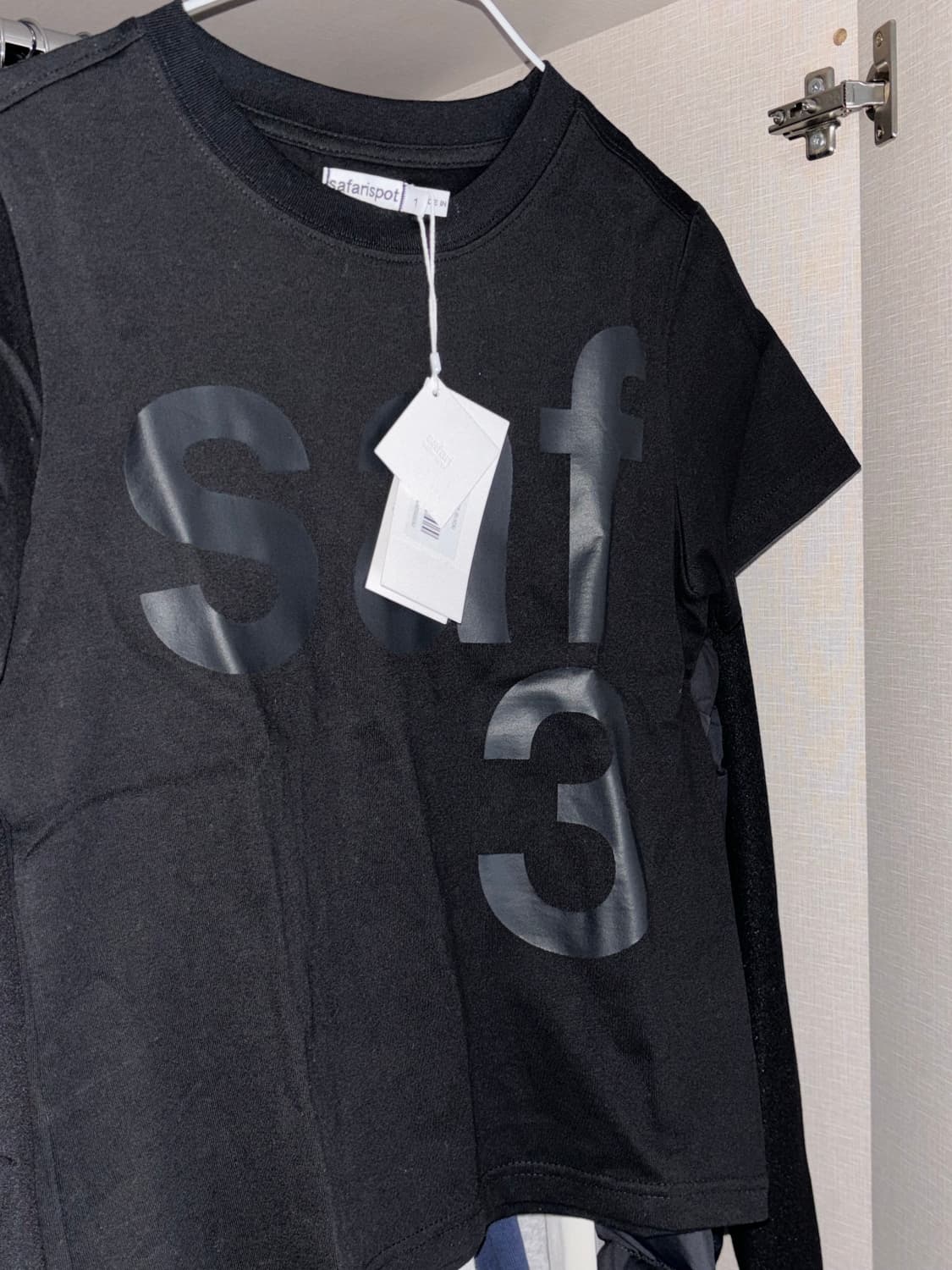 새상품) 사파리스팟 우먼 1/2 베이직 사파리 티셔츠 블랙 상품이미지5