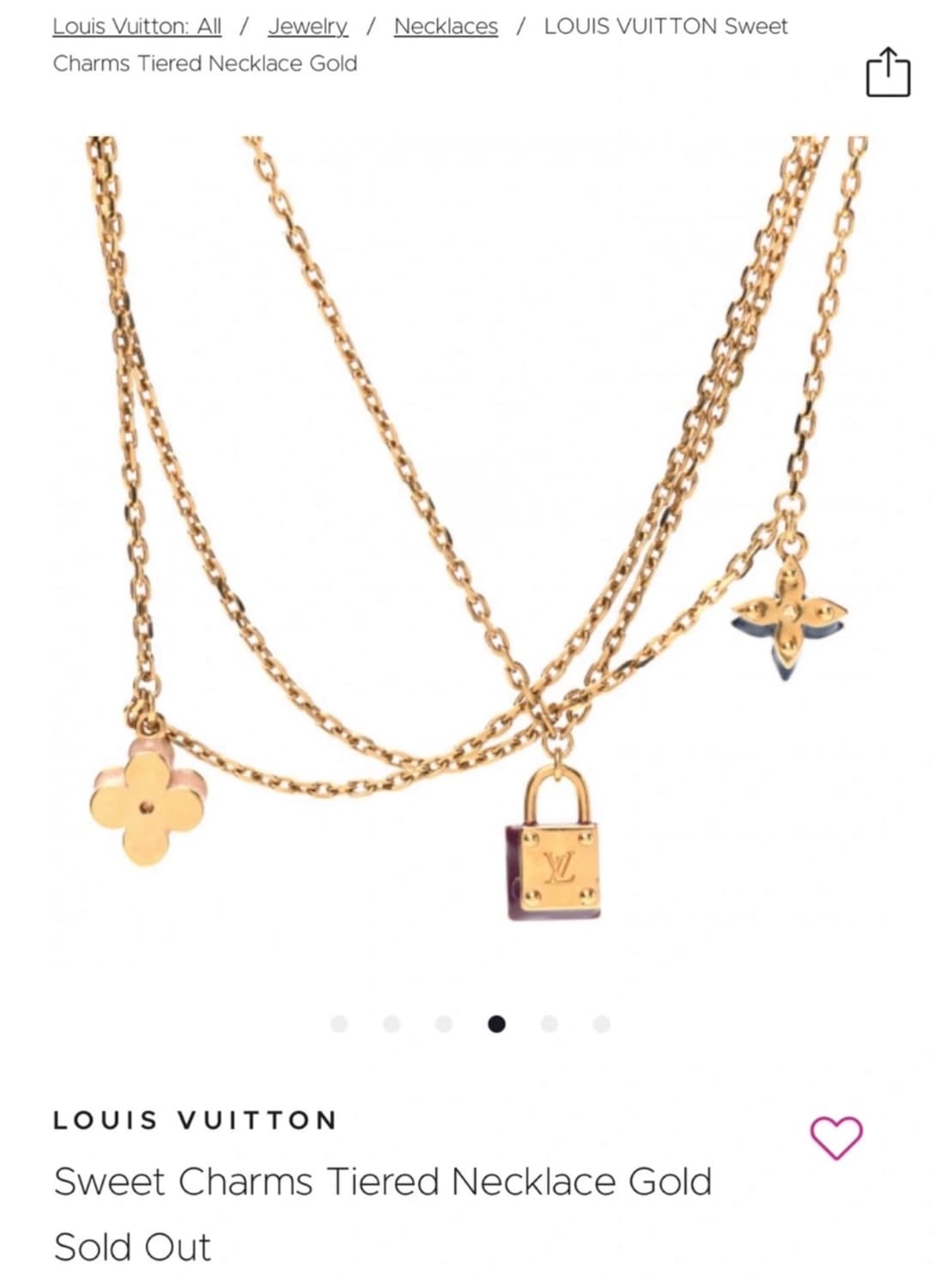 루이비통 스윗참스 목걸이 상품이미지3