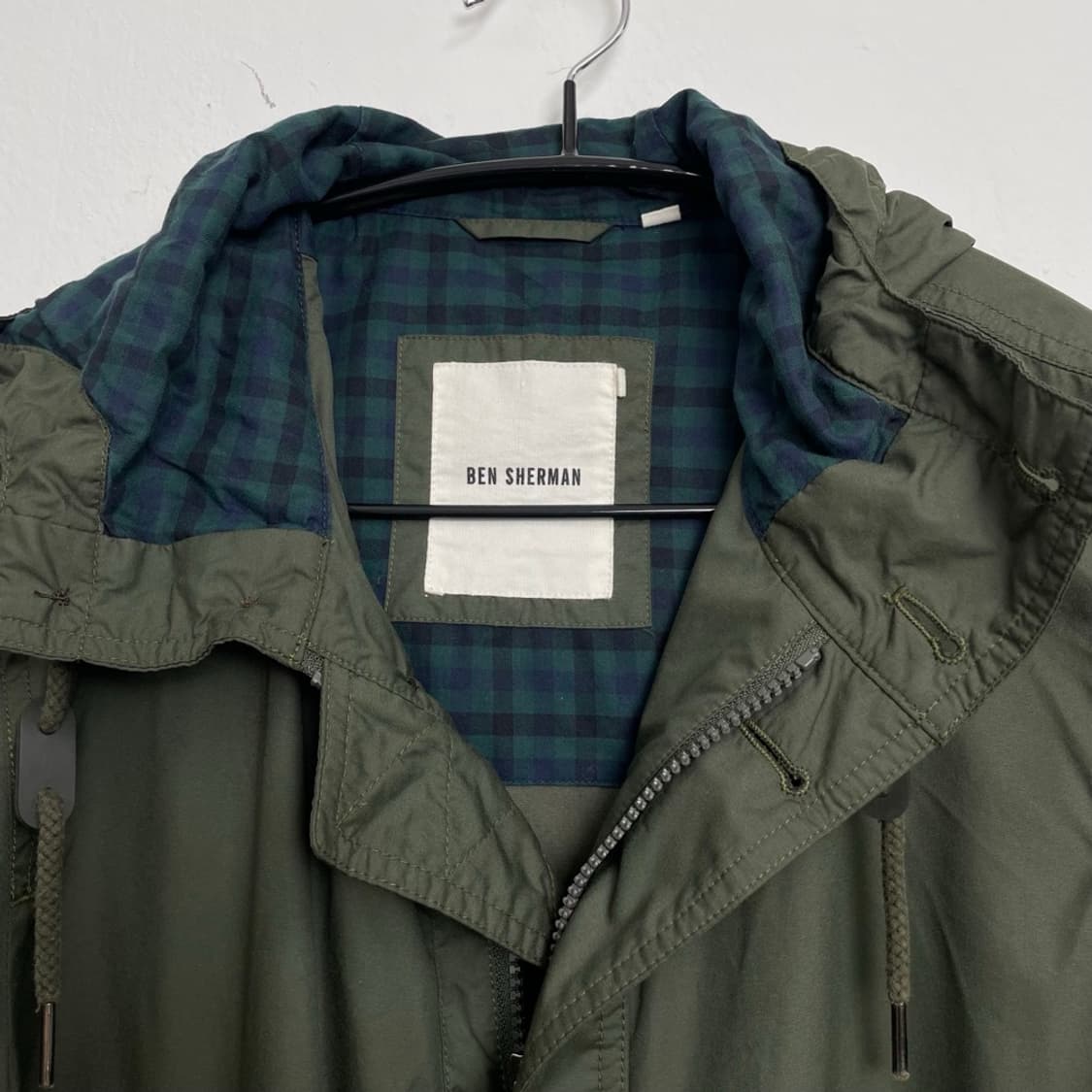 벤셔먼 Ben Sherman 카키 후드 롱 야상자켓 S 상품이미지2