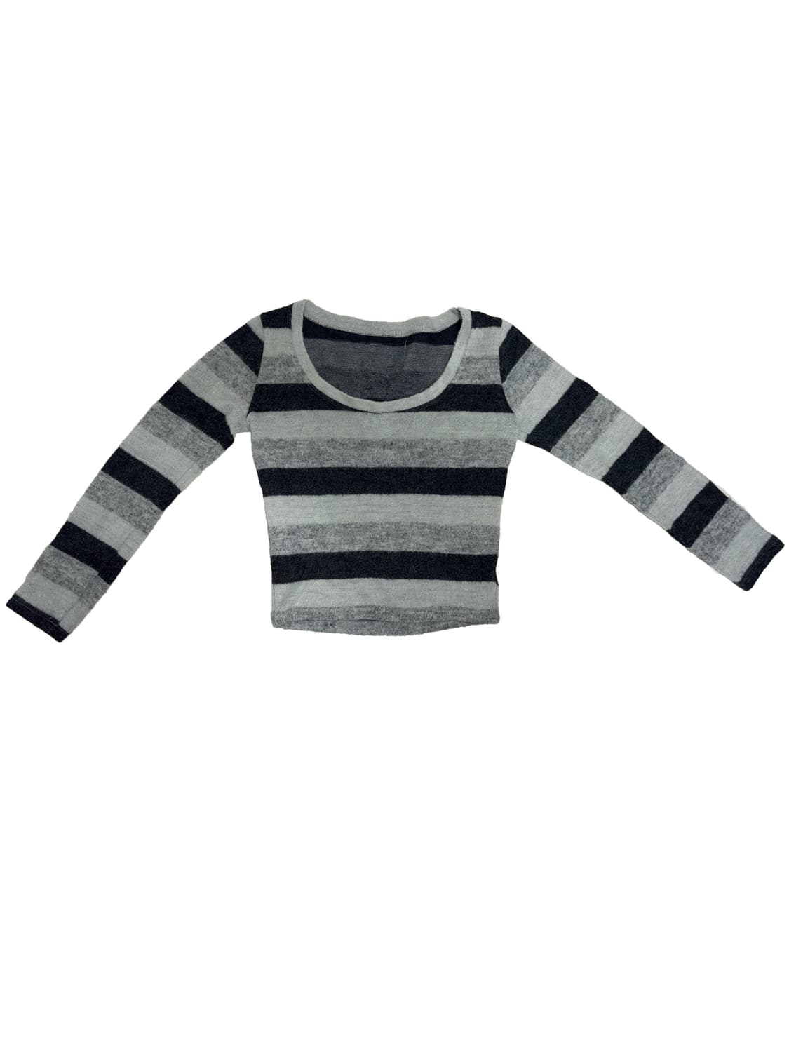 Curetty C STRIPE BASIC T-SHIRT_GREY 상품이미지1