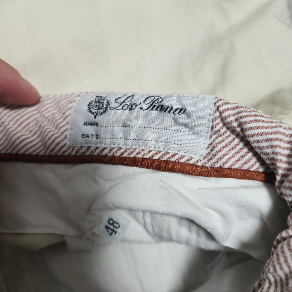 [48/정품] 로로피아나 치노 팬츠 아이보리 상품이미지3