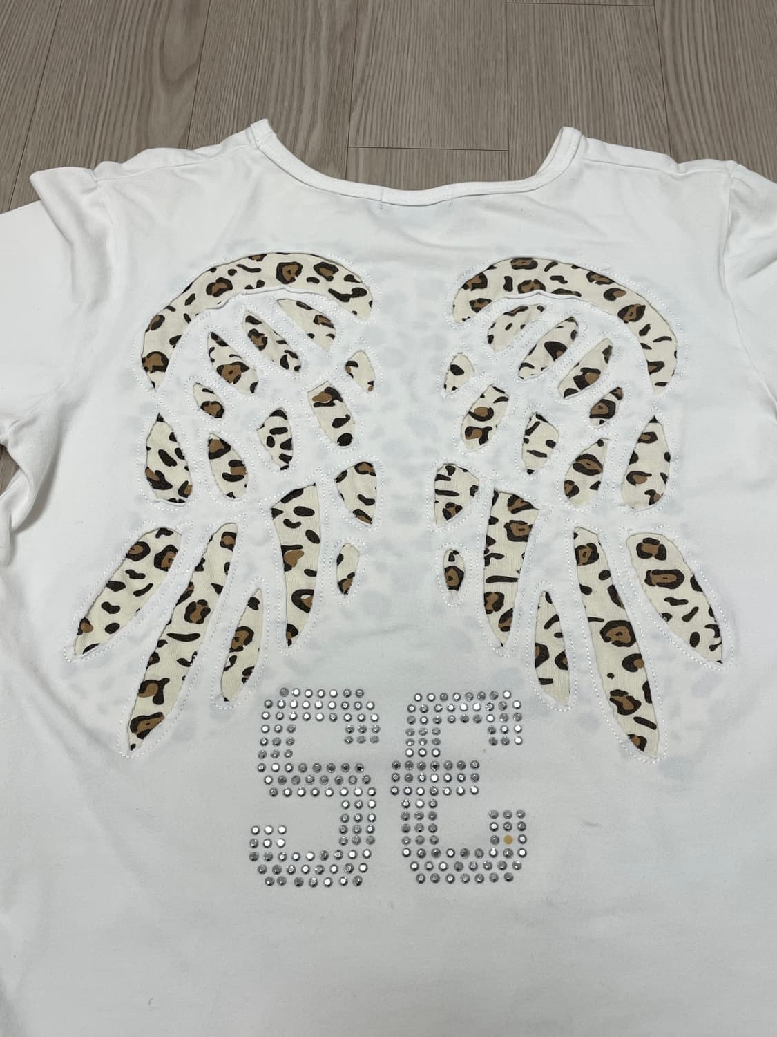 빈티지 Saucy plus 레오파드 슬리브리스 긴팔 상품이미지4