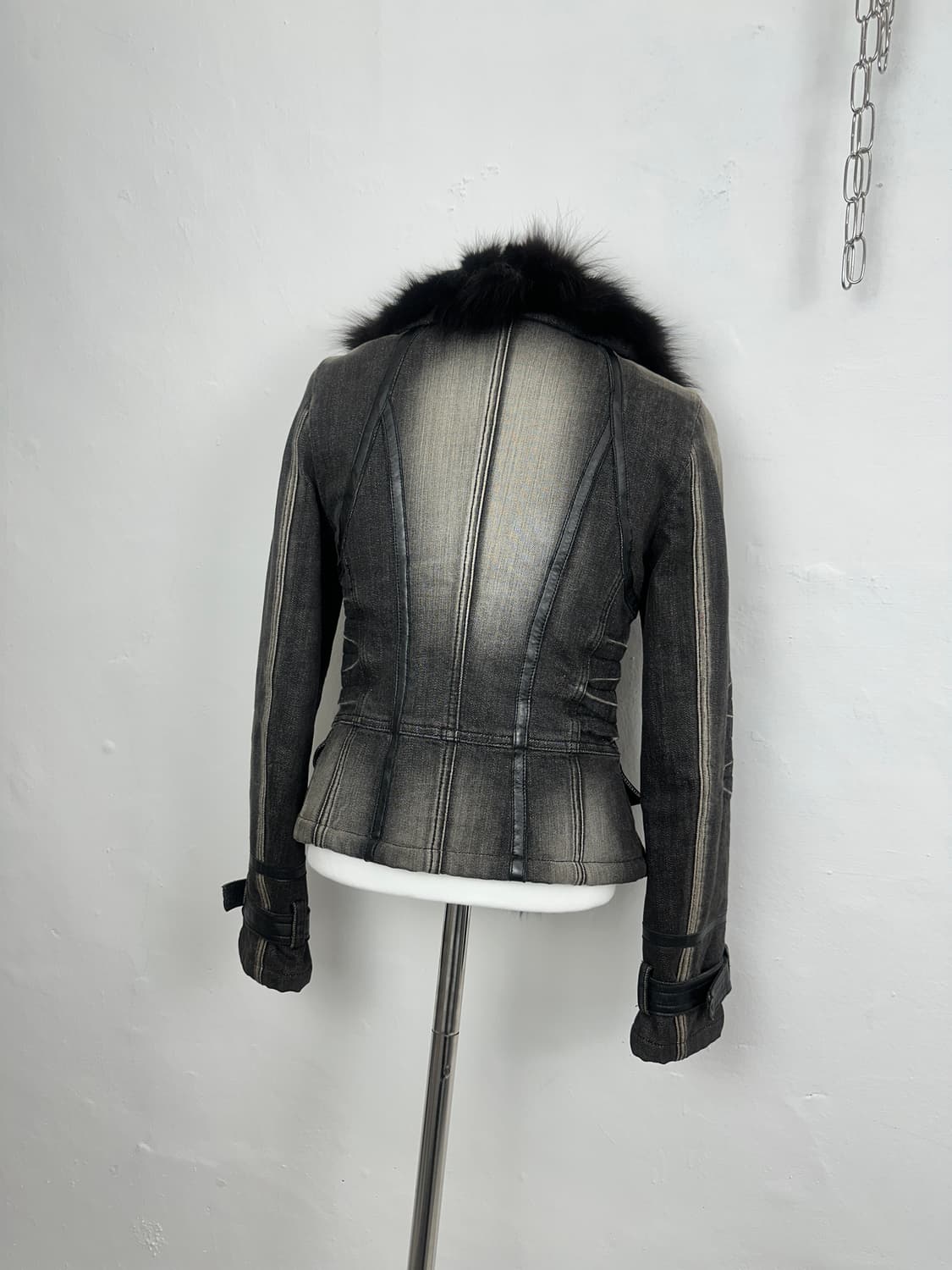 Washed cotton fox fur trimming jacket 상품이미지8