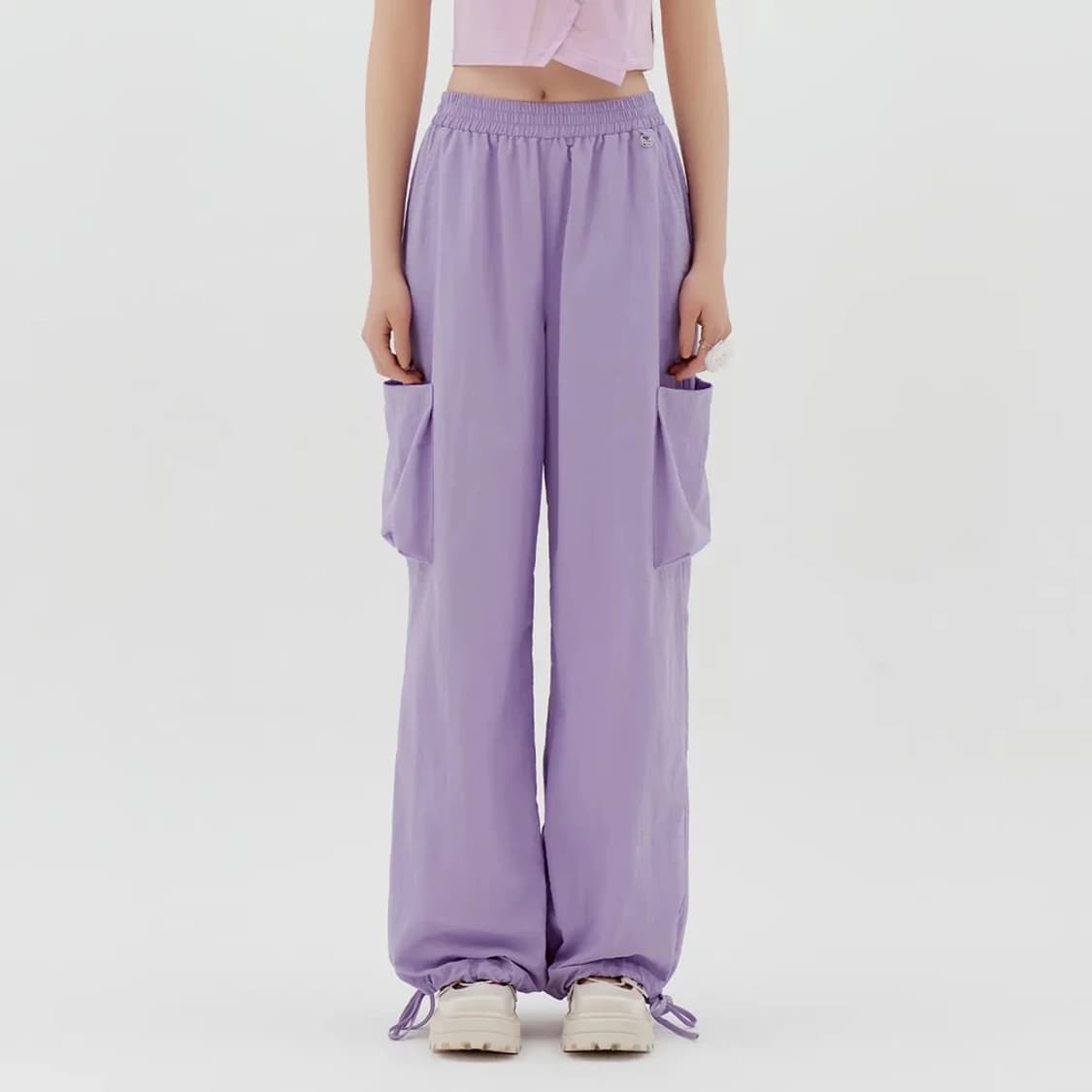 라라폭스 24ss 나일론 포켓 세미와이드 팬츠 PN6415    상품이미지2