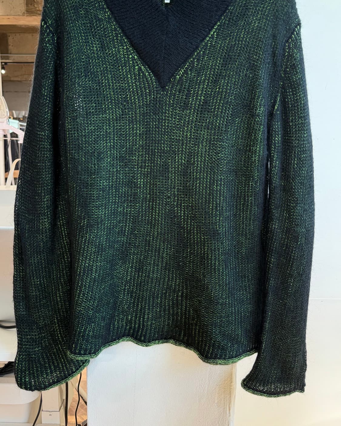 mm6 그린 블랙 컷 아웃 니트  상품이미지6