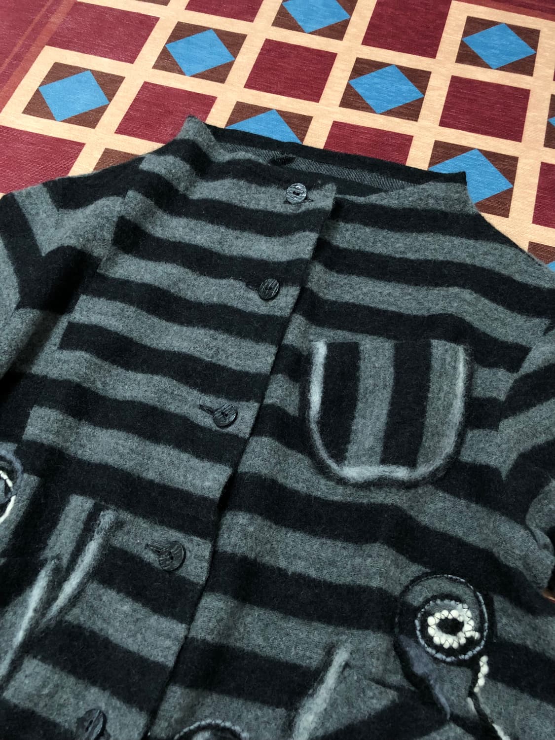 STRIPE UNBALANCE CARDIGAN 상품이미지3
