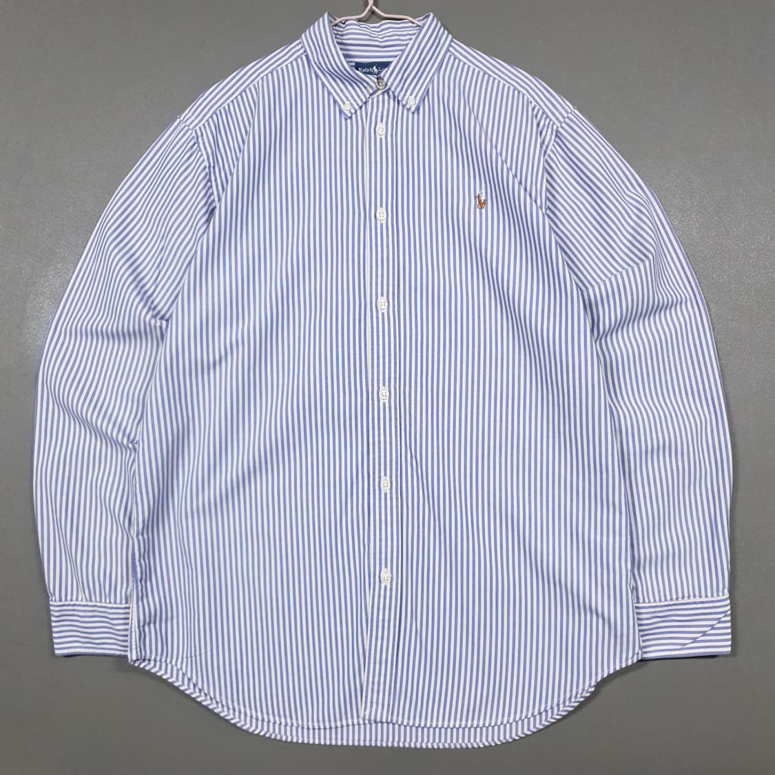 실측 L) 폴로 랄프로렌 멀티 포니 버튼다운 스트라이프 옥스포드 셔츠 상품이미지1