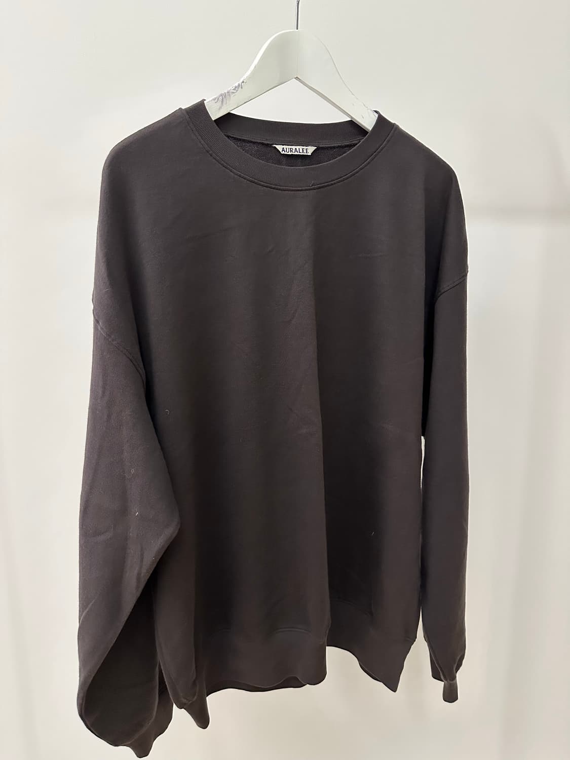 오라리 남성 슈퍼 하이 맨투맨 다크브라운 상품이미지1