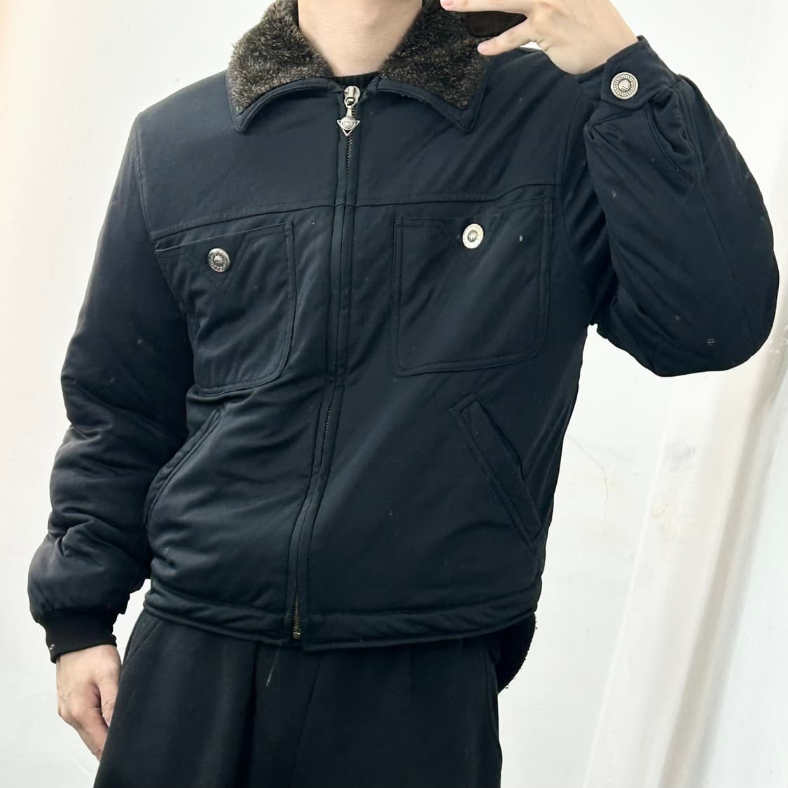 베르사체 스포츠 90s 쉐르파 점퍼 자켓 상품이미지2