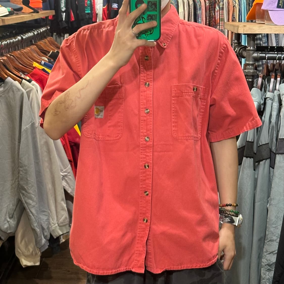 [HI] 칼하트 반팔셔츠 레드 상품이미지2