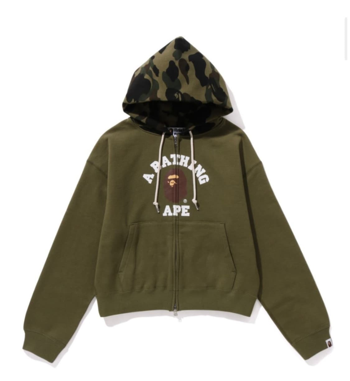 베이프 1ST 카모 크롭 후드집업 S 상품이미지3