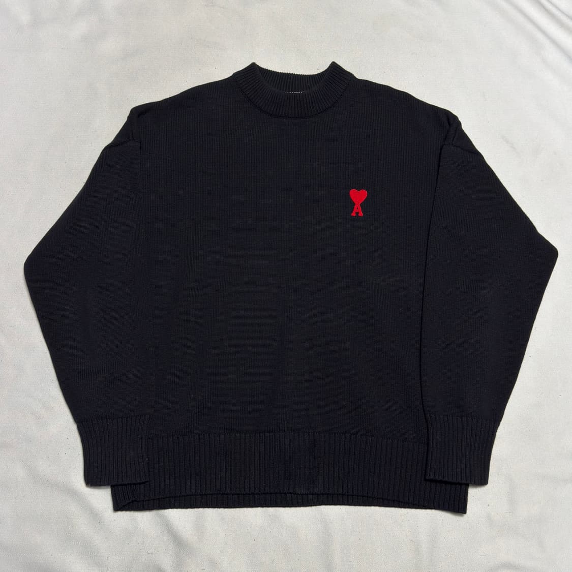 XL 아미 블랙 코튼 니트  상품이미지2