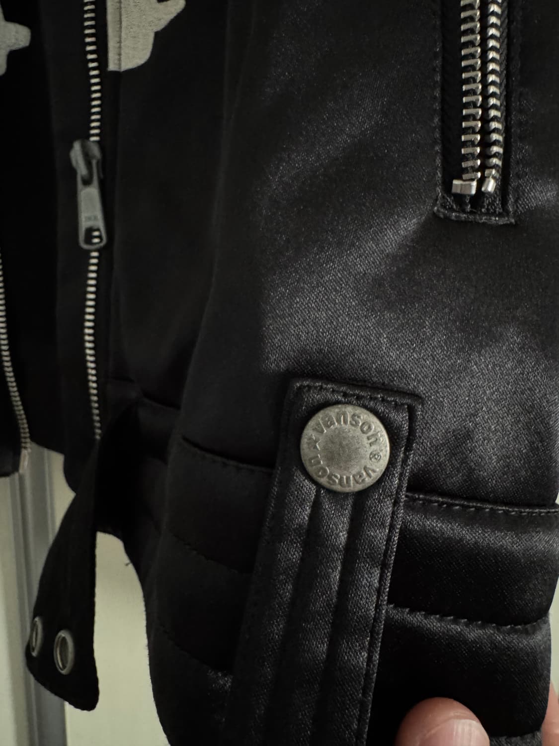 밴슨 본 라이더 자켓 블랙XL 상품이미지5