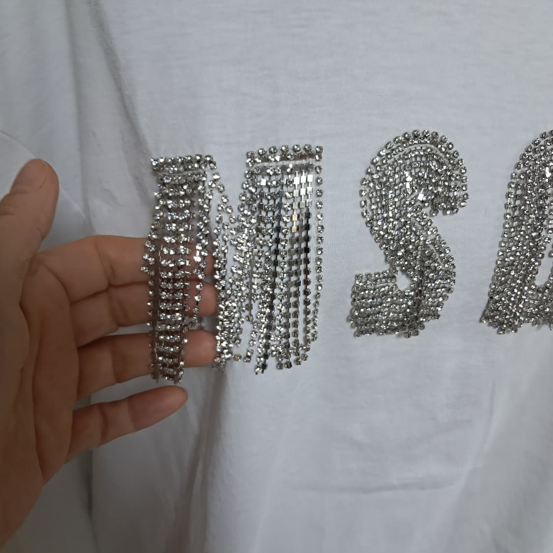 MSGM 큐빅 로고 긴팔 티셔츠 S(남녀공용)상태상급 상품이미지5