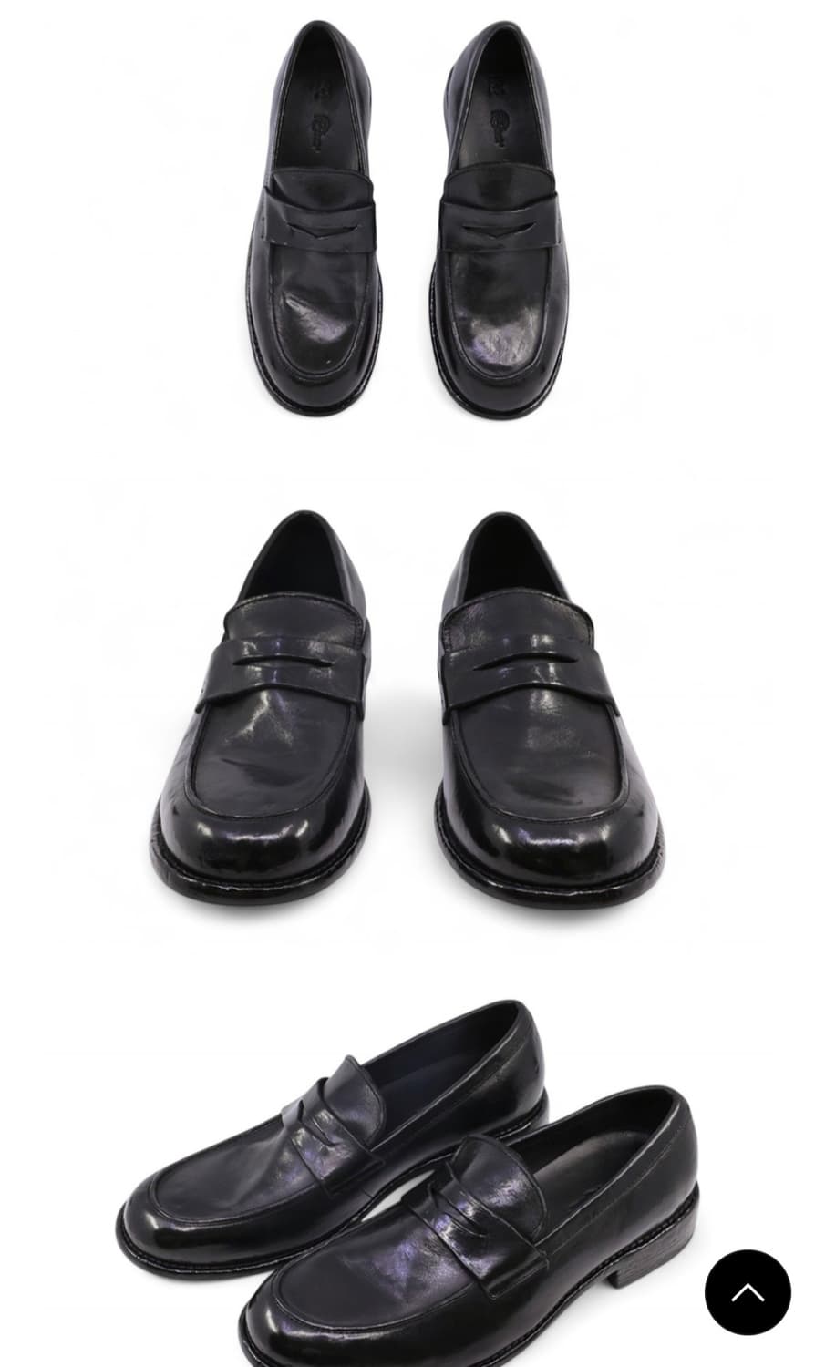 야세 퍼스트 카우하이드 워싱 로퍼 블랙 상품이미지2