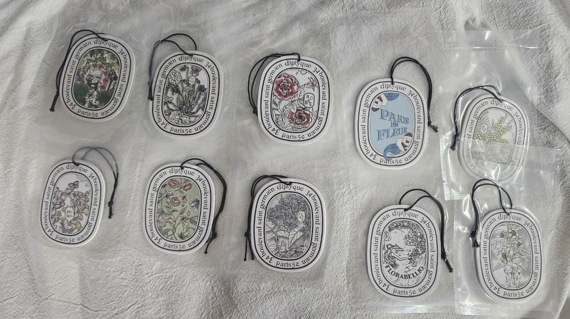 차량용 방향제 종이방향제 딥디크 실내용방향제 새상품 10개 상품이미지1