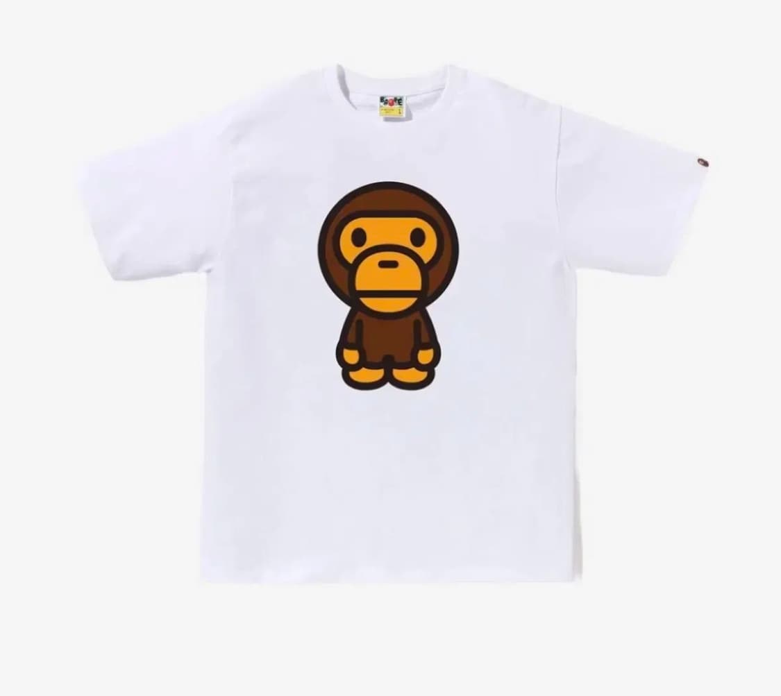 베이프 빅 베이비 마일로 티셔츠 화이트 라지 L 상품이미지1